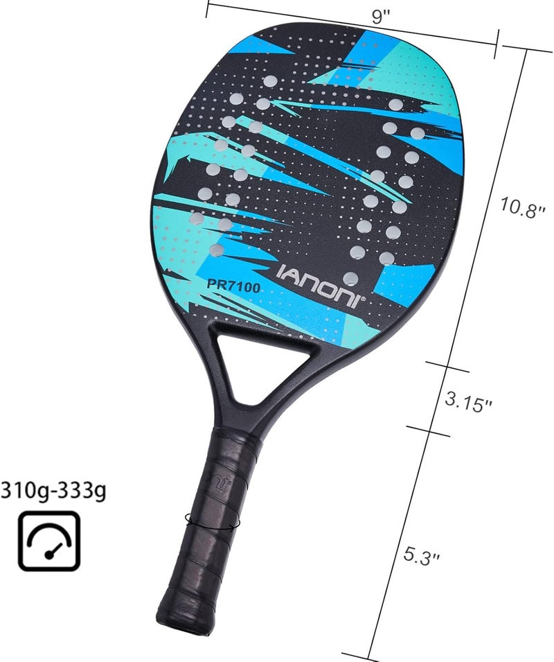 WLSRW Beach Tennis Paddle Beach Tennis Racket Carbon Fiber with EVA Memory Foam Core Tennis Paddles - Image 5